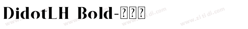 DidotLH Bold字体转换